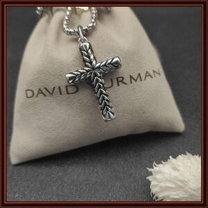 David Yurman Chevron Cross Pendant Necklace